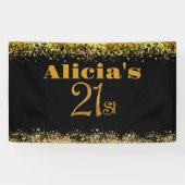 21e verjaardag Decorations Party Modern Twenty One Spandoek (Horizontaal)