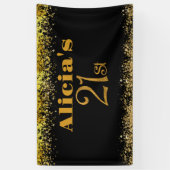 21e verjaardag Decorations Party Modern Twenty One Spandoek (Verticaal)