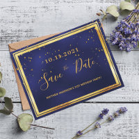 21e verjaardag donkerblauw goud met uitzondering v