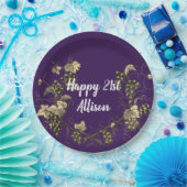 21e verjaardag druivenschets papieren bordje (Feest)