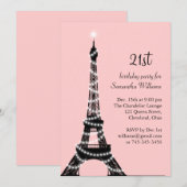 21e verjaardag Eiffeltoren Kaart (Voorkant / Achterkant)