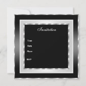 21e verjaardag Elegant Black White Silver Mannen Kaart (Achterkant)