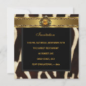 21e verjaardag Exotic Wild Black Gold Kaart (Achterkant)