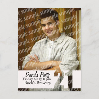 21e verjaardag fotokaart briefkaart