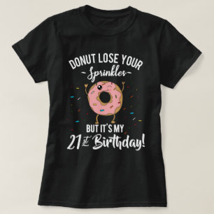 21e verjaardag Funny Donut BDay T-shirt
