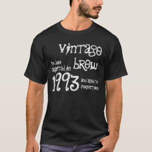 21e verjaardag Gift 1993 Brew Black White T-shirt