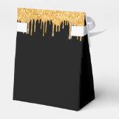 21e verjaardag glitter zwarte goudsparkle bedankdoosjes (Achterkant)