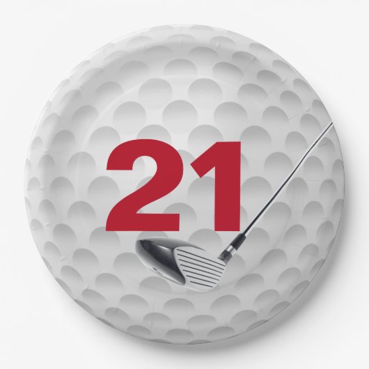 21e verjaardag Golf Ball Design Bord (Voorkant)