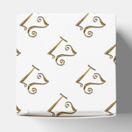 21e verjaardag goud wit elegant bedankdoosjes (Bovenkant)