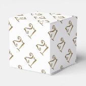 21e verjaardag goud wit elegant bedankdoosjes (Achterkant)