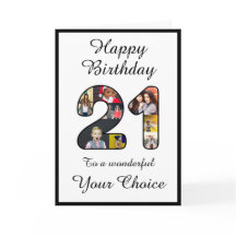 21e verjaardag Happy 21 aangepaste foto tekst Sjab