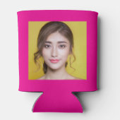 21e verjaardag Hot Pink Gold Photo Template Blikjeskoeler (Achterkant)