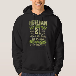 21e verjaardag Italiaanse leeftijd 21 jaar oud geb Hoodie