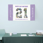 21e verjaardag Jubileum nummer 21 fotocollage Spandoek (Beurs)