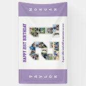 21e verjaardag Jubileum nummer 21 fotocollage Spandoek (Verticaal)