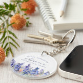 21e Verjaardag Juli Geboorte Bloem Gift Custom Sleutelhanger (Voorkant Rechts)