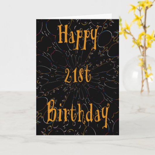 21e verjaardag Kaart (Gele Bloem)