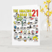 21e verjaardag Kaart (Gele Bloem)