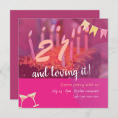 21e verjaardag- kaart (Voorkant / Achterkant)