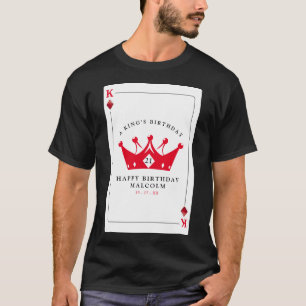 21e verjaardag King of Diamonds Casino Poker Kaart T-shirt
