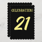 21E VERJAARDAG LEEFTIJD 21 FEEST AANGEPASTE uitnod Kaart (Voorkant / Achterkant)