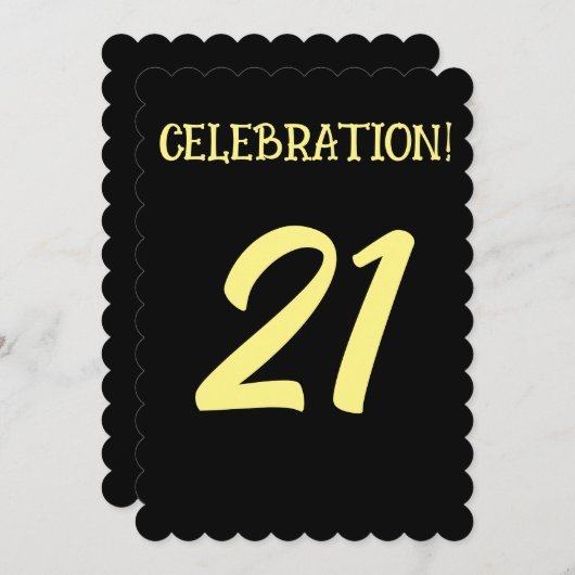 21E VERJAARDAG LEEFTIJD 21 FEEST AANGEPASTE uitnod Kaart (Voorkant / Achterkant)