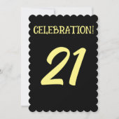 21E VERJAARDAG LEEFTIJD 21 FEEST AANGEPASTE uitnod Kaart (Voorkant)