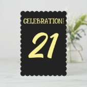 21E VERJAARDAG LEEFTIJD 21 FEEST AANGEPASTE uitnod Kaart (Staand voorkant)