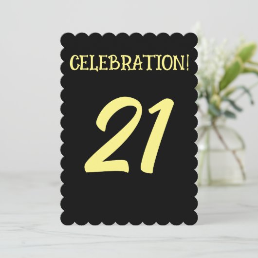 21E VERJAARDAG LEEFTIJD 21 FEEST AANGEPASTE uitnod Kaart (Staand voorkant)