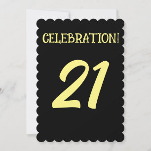 21E VERJAARDAG LEEFTIJD 21 FEEST AANGEPASTE uitnod Kaart