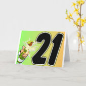 21e verjaardag merchandise kaart (Gele Bloem)