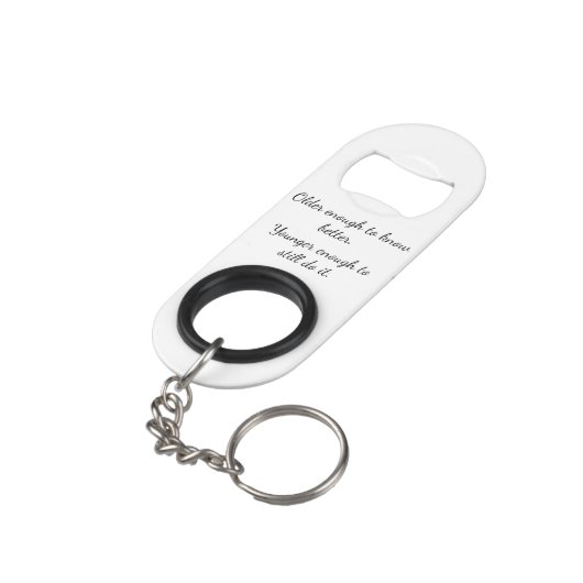 21e verjaardag Mini flesopener met Sleutelhanger Mini Flessenopener (Achterkant Gekanteld)