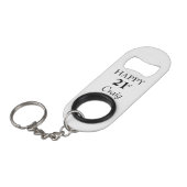 21e verjaardag Mini flesopener met Sleutelhanger Mini Flessenopener (Voorkant Gekanteld)