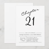 21e verjaardag Moderne 21 partij Kaart (Voorkant / Achterkant)