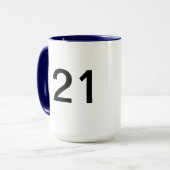 21e verjaardag mok (Voorkant links)