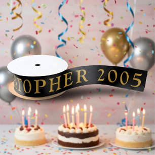 21e Verjaardag Naam 2005 Zwart Goud Elegant Chic Lint