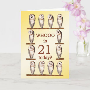 21e verjaardag, nieuwsgierige uilen kaart