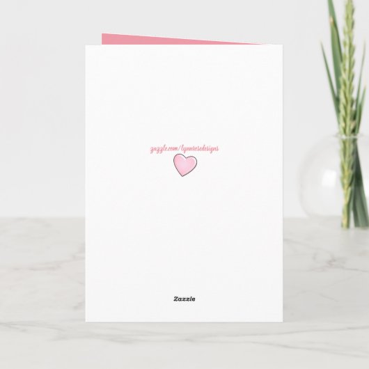 21e verjaardag nog steeds zo schattige foto's roze kaart (Achterkant)