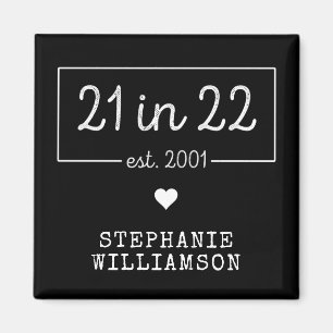 21e verjaardag op 22 september 2001 van de Birthda Magneet