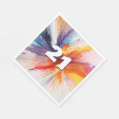 21e verjaardag Paint Blast Servet (Hoek)