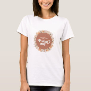 21e verjaardag pampas gracotta botanical t-shirt