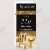 21e verjaardag Persoonlijke uitnodiging (Voorkant / Achterkant)