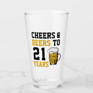 21e verjaardag Proost & Biertjes voor 21 jaar Glas