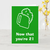 21e verjaardag regels kaart (Gele Bloem)