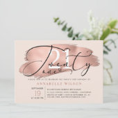 21e verjaardag Roos Gold & roze foto Kaart (Staand voorkant)