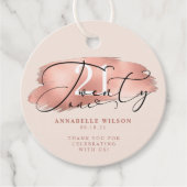 21e verjaardag Roos goud en roze Bedankjes Labels (Voorkant)