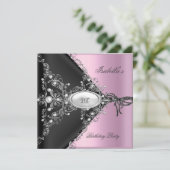 21e verjaardag Roze Elegant Silver White Kaart (Staand voorkant)