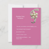 21e verjaardag Roze Zijde Zijderjuffrouw meisje Kaart (Achterkant)