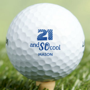 21e Verjaardag Schoonzoon Cadeau - Blauwe Coole Sp Golfballen
