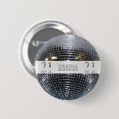21e verjaardag Silver | Nummer 21 Ronde Button 5,7 Cm (Voorkant /achterkant)